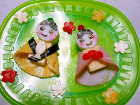 ひな祭りプレート キャラ弁にも お雛様 レシピ 作り方 By さぁー27 楽天レシピ